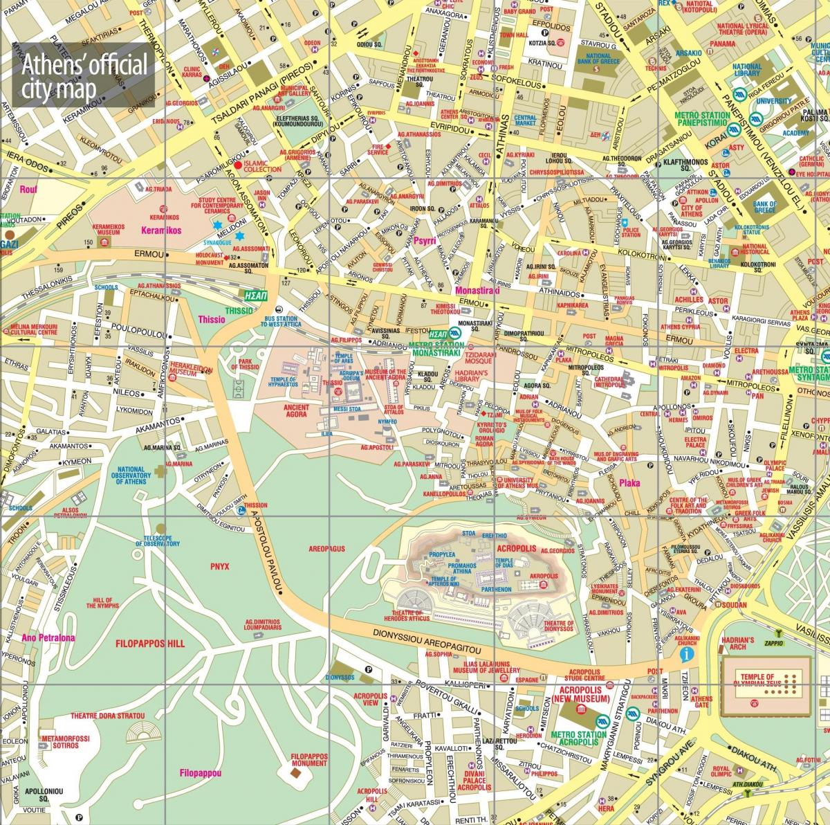 карта центра Афин
